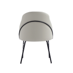 Picture of Grey Leatherette Dining Chair with Black Legs