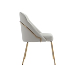 Picture of Grey Leatherette Dining Chair with Gold Legs