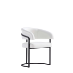 Picture of Leatherette Upholstered Dining Chair in White, Light Grey