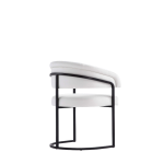 Picture of Leatherette Upholstered Dining Chair in White, Light Grey