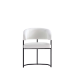 Picture of Leatherette Upholstered Dining Chair in White, Light Grey