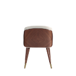 Picture of Leather Dining Chair in Walnut and Cream / Graphite Grey / Caramel