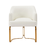Picture of Leather Dining Chair in Ivory