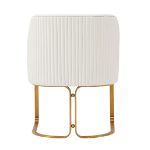 Picture of Leather Dining Chair in Ivory, Taupe and Black Finish