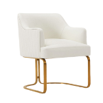 Picture of Leather Dining Chair in Ivory