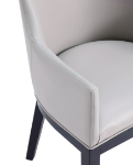 Picture of Leather Dining Arm Chair in Light Grey