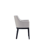 Picture of Leather Dining Arm Chair in Light Grey