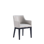 Picture of Leather Dining Arm Chair in Light Grey