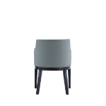 Picture of Leather Dining Arm Chair in Pewter