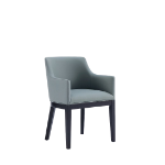 Picture of Leather Dining Arm Chair in Pewter