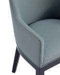 Picture of Leather Dining Arm Chair in Pewter