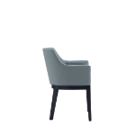 Picture of Leather Dining Arm Chair in Pewter