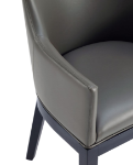 Picture of Leather Dining Arm Chair in Graphite