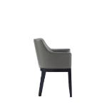 Picture of Leather Dining Arm Chair in Graphite