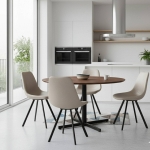 Picture of Dining Chair With Black Metal Legs