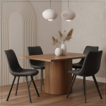 Picture of Dining Chair With Black Metal Legs