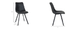 Picture of Leather Dining Chair With Black Metal Legs