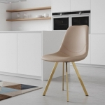 Picture of Dining Chair With Gold Metal Legs