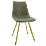 Picture of Leather Dining Chair With Gold Metal Legs
