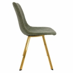 Picture of Leather Dining Chair With Gold Metal Legs