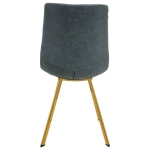 Picture of Leather Dining Chair With Gold Metal Legs