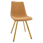 Picture of Leather Dining Chair With Gold Metal Legs