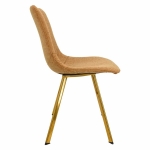 Picture of Leather Dining Chair With Gold Metal Legs