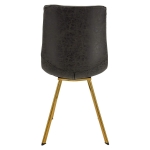 Picture of Leather Dining Chair With Gold Metal Legs