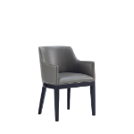 Picture of Leather Dining Arm Chair in Cream, Light Grey, Pewter, Stone Grey, Graphite