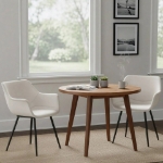 Picture of Leather Dining Chair With Black Legs