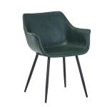Picture of Leather Dining Chair With Black Legs