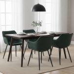 Picture of Leather Dining Chair With Black Legs