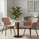 Picture of Leather Dining Chair With Black Legs