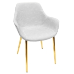 Picture of Leather Dining Chair With Gold Legs