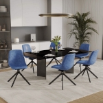 Picture of Leather Swival Dining Chair With Metal Legs