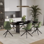 Picture of Leather Swival Dining Chair With Metal Legs