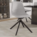 Picture of Leather Swival Dining Chair With Metal Legs