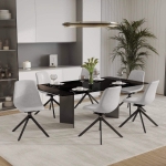 Picture of Leather Swival Dining Chair With Metal Legs