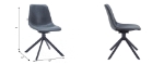 Picture of Leather Swival Dining Chair With Metal Legs