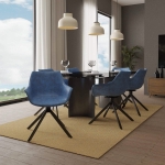 Picture of Leather 360-Degree Swivel Armchair With Metal Legs