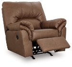 Picture of Caramel Faux Leather Reclining Chair