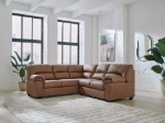 Picture of Caramel Leather 2-Piece Right/Left Arm Facing Sectional