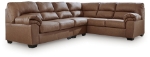 Picture of Caramel Leather 3-Piece Right/Left Arm Facing Sectional