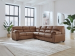 Picture of Caramel Leather 3-Piece Right/Left Arm Facing Sectional
