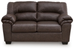 Picture of Brown Faux leather Loveseat