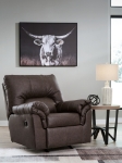 Picture of Brown Faux Leather Reclining Chair