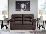 Picture of Brown Faux leather Sofa, Loveseat and Recliner