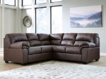 Picture of Umber Leather 2-Piece Right/Left Arm Facing Sectional