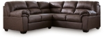 Picture of Brown Leather 2-Piece Right/Left Arm Facing Sectional