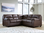 Picture of Brown Leather 2-Piece Right/Left Arm Facing Sectional